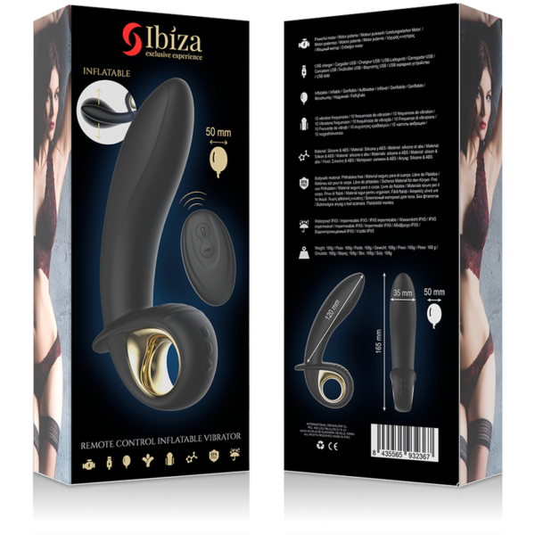 IBIZA - VIBRATEUR ANAL/VAGINAL GONFLABLE PUISSANT – Image 7