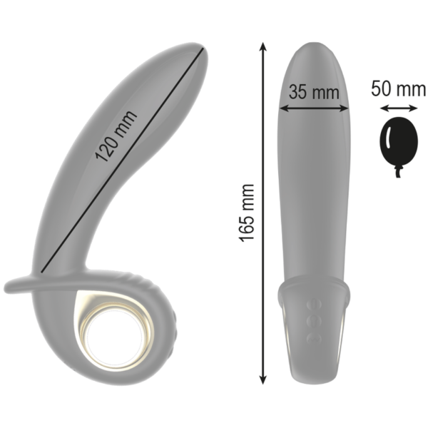 IBIZA - VIBRATEUR ANAL/VAGINAL GONFLABLE PUISSANT – Image 6