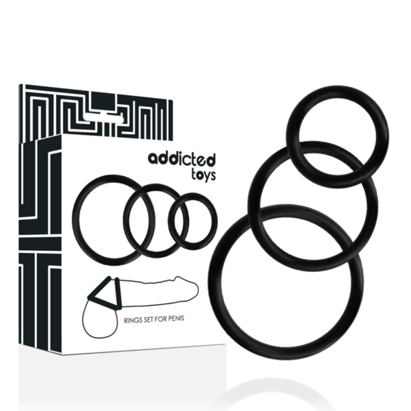 ADDICTED TOYS - ENSEMBLE ANNEAUX POUR PÉNIS