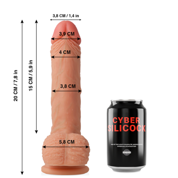 CYBER SILICOCK - FREEMAN SILICONE LIQUIDE SOUPLE ULTRA RÉALISTE 20 CM -O- 3.8 CM – Image 3