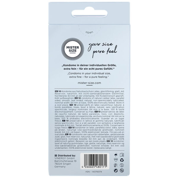 MISTER SIZE - PRÉSERVATIFS TAILLE XXL 64 MM (10 UNITÉS) – Image 3