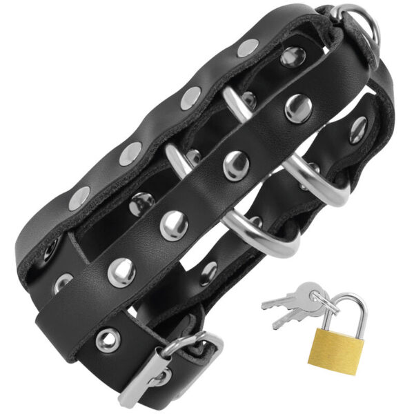 CAGE DE CHASTETÉ EN CUIR